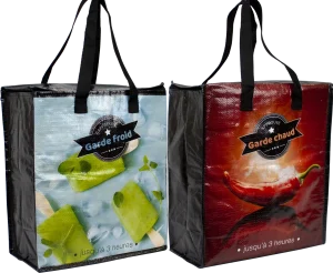 Sac isotherme imprimé – 14 x 7 x 16 po – 140 GSM
