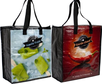 Sac isotherme imprimé – 14 x 7 x 16 po – 140 GSM