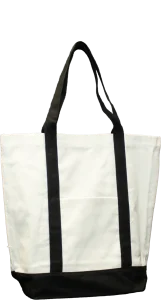 Sac en coton fourre-tout lourd avec pochette – 17L x 6P x 15H po – 12oz