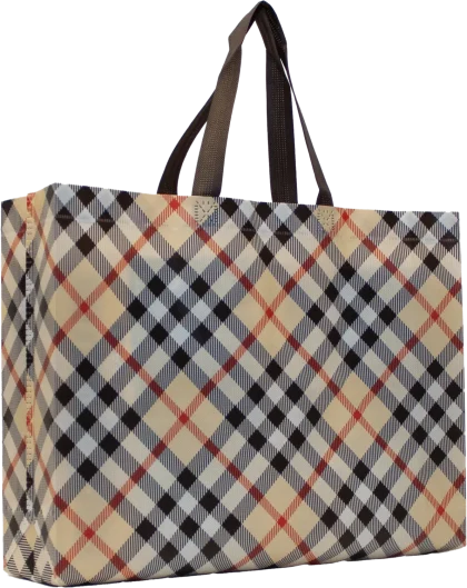 Reusable bag with checkered pattern in non-woven polypropylene - 16 x 4 x 14 - 80 GSM