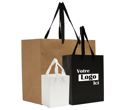 Boutique bag with cotton handles