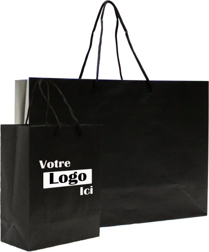 Laminated kraft paper bag with cord handles
