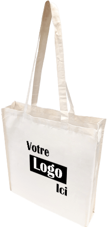 Reusable cotton bag with gussets - 15W x 4D x 16H - 5oz