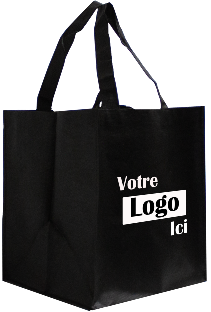 Reusable tote bag with square base non-woven - 11 L x 11 W x 13 H - 80 gsm